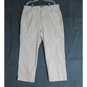 Torrid Pants Womens Size 18S Beige Cargo Utility Straight Casual Momcore